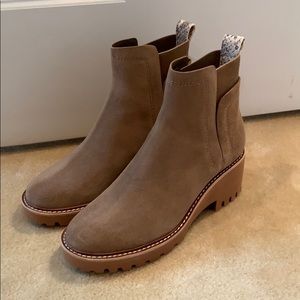 Dolce Vita Huey Bootie in Tan Suede